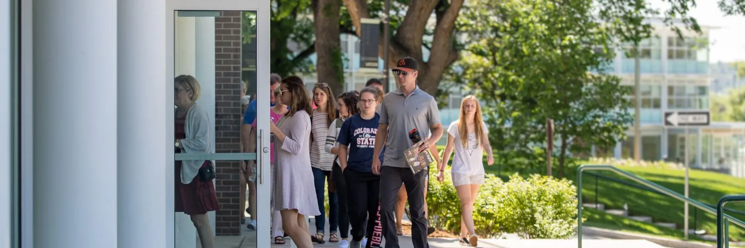 tour group on campus